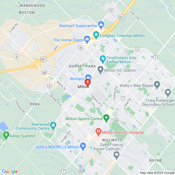 Ontario Conservatory of Music location map