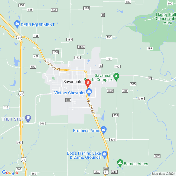 Nodaway Valley Bank location map