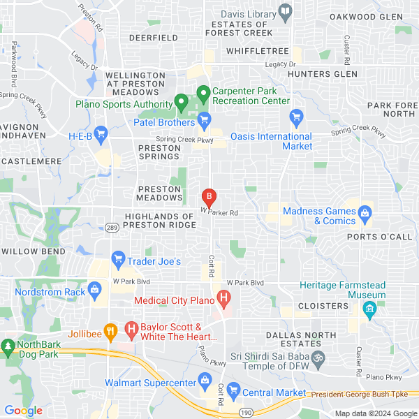 Plano Towing location map
